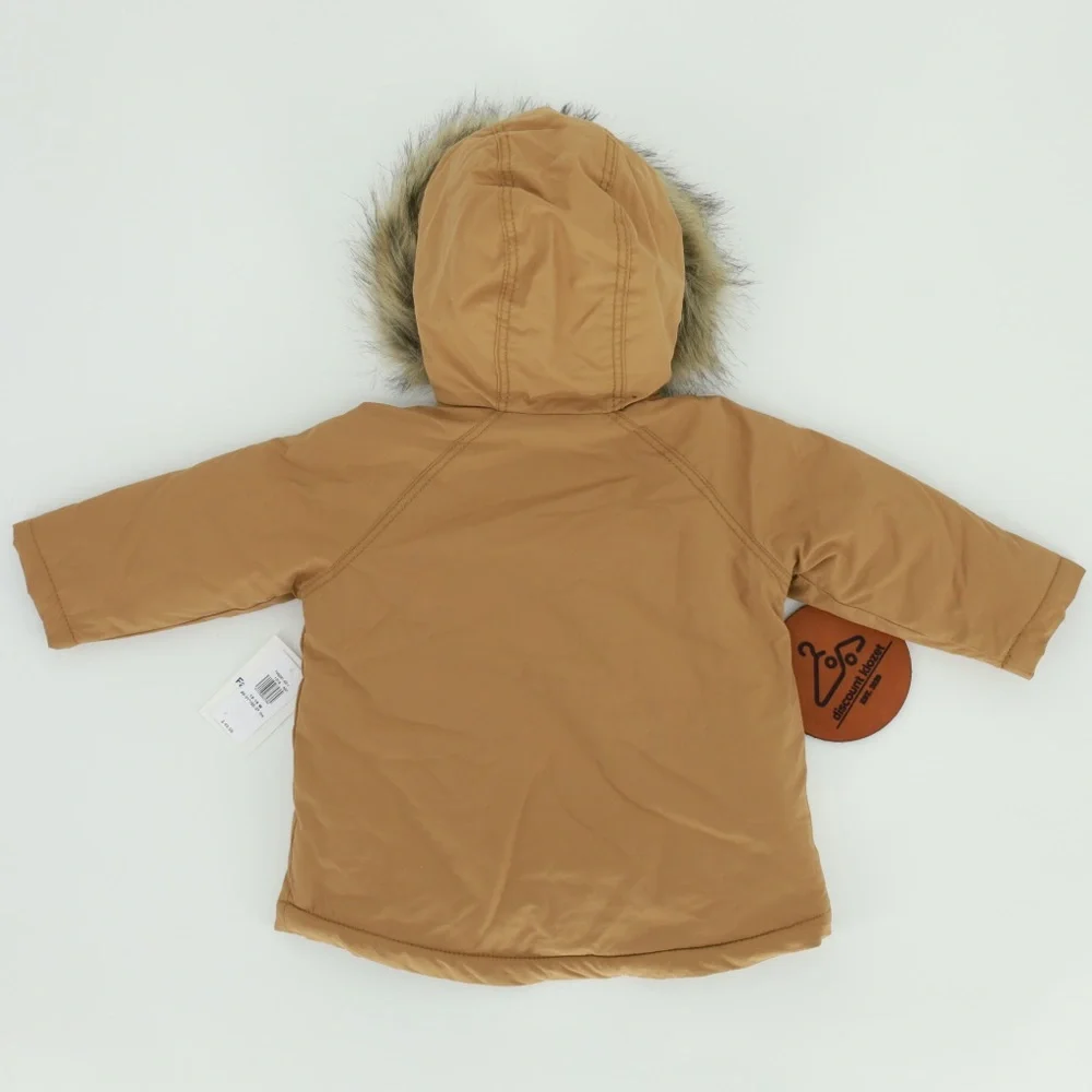 OLD NAVY Unisex Faux Fur Trim Hooded Parka Coat‎ 12-18M NWT Plush Sherpa Lining